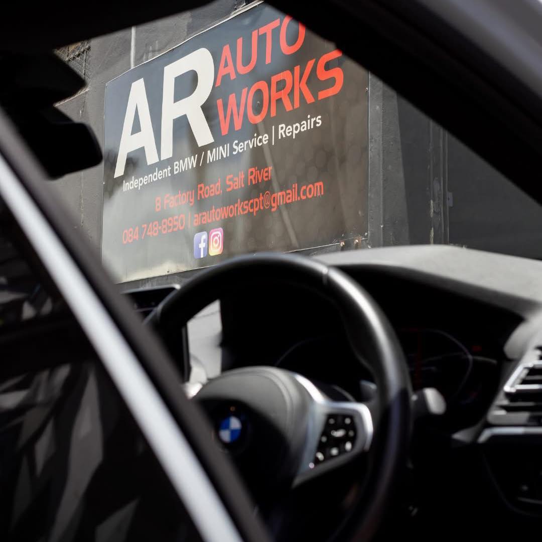 AR Autoworks signage - Independent BMW MINI Service Repairs